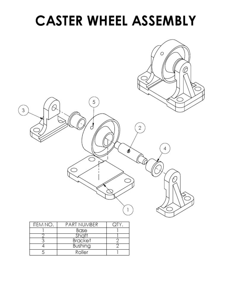 Caster Wheel Assembly Diagram | PDF