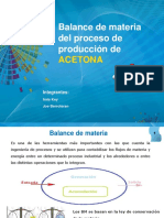 Presentación ACETONA - Balance de Materia