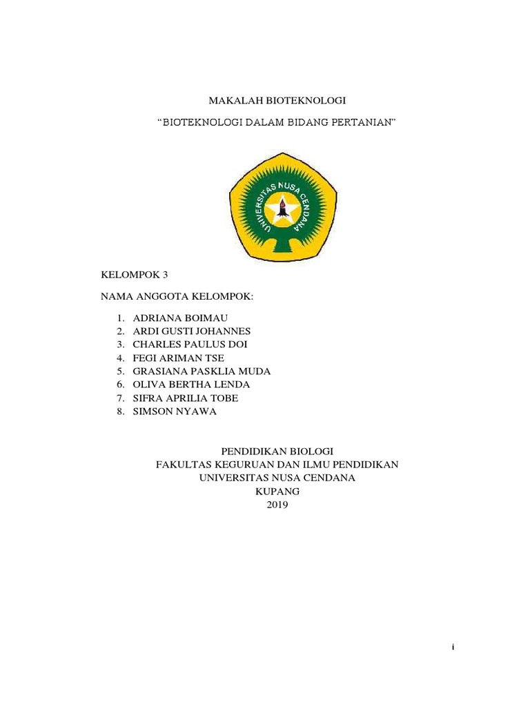 Kelompok 3 Makalah Bioteknologi Dalam Bidang Pertanian
