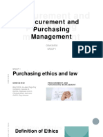 Procurement Ethics and Laws in Purchasing Management