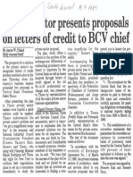 Edgard Romero Nava - Private Sector Presents Proposals On Letters of Credit To BCV Chief - The Daily Journal 08.09.1989