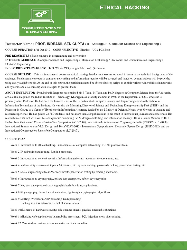 Ethical Hacking PDF | PDF | Cryptography | Encryption