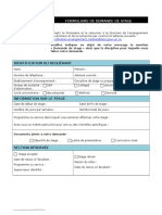 Formulaire Demande de Stage Individuelle