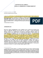 A INVENÇÃO DA ÁFRICA - GNOSE, FILOSOFIA E A ORDEM DO CONHECIMENTO