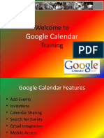 Welcome To Training: Google Calendar