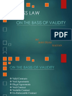 Business Law: On The Basis of Validity