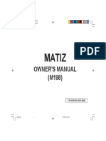 Chevy Matiz Owner Manual
