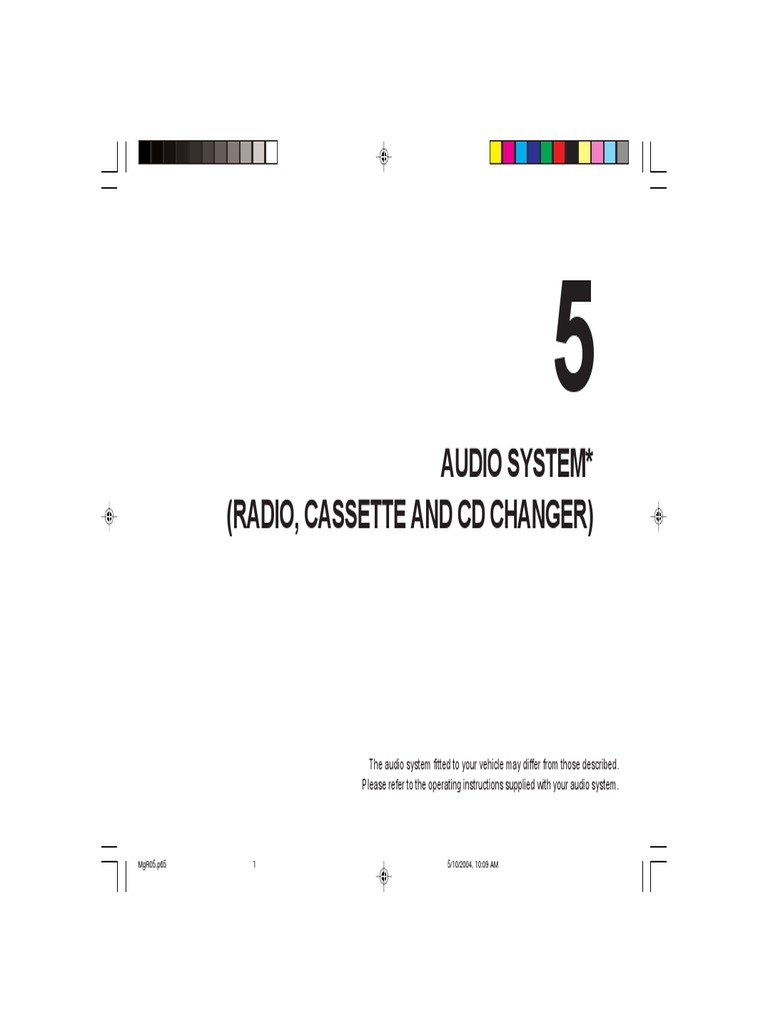 Audio System (Radio, Cassette and CD Changer) | PDF | Compact Cassette ...