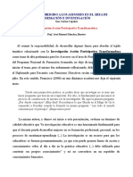 Ensayo Investigación Acción Participativa Transformadora