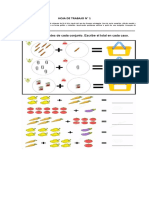 HOJAS de TRABAJO Adiciones Simples Primero