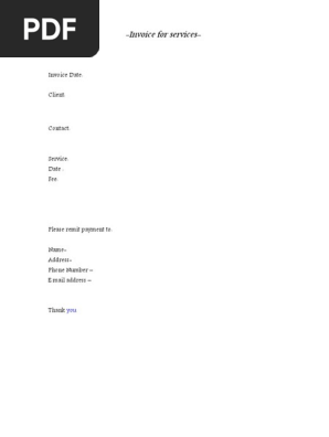 Blank Invoice