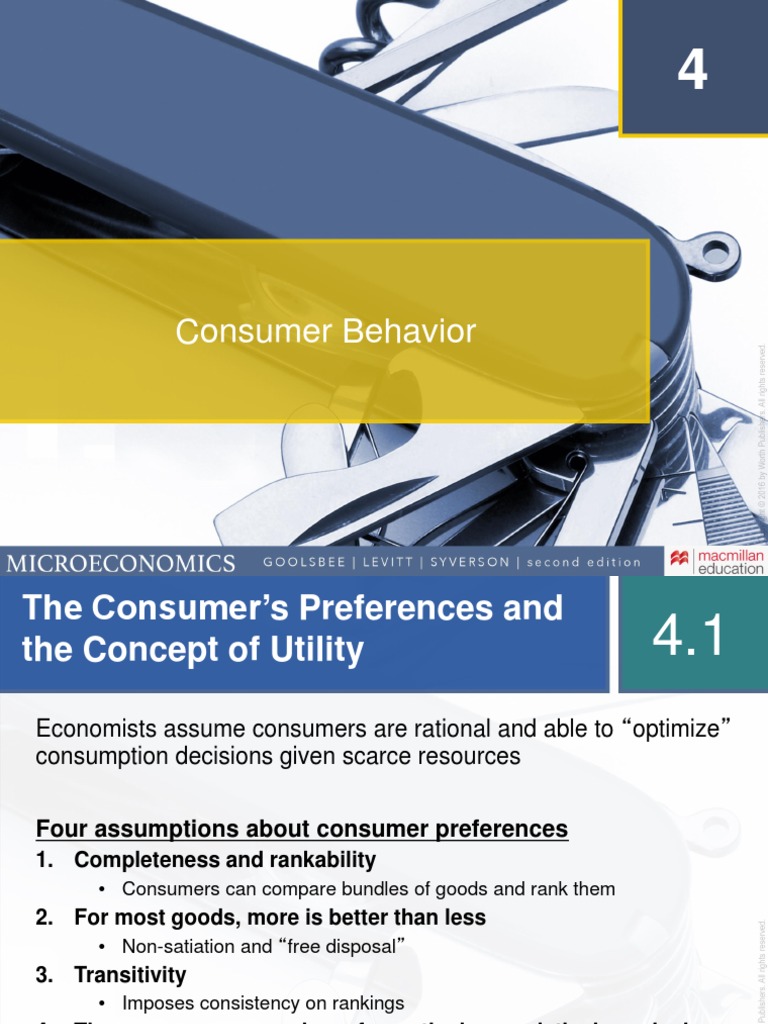 Understanding Consumer Preferences and Utility | PDF | Utility ...