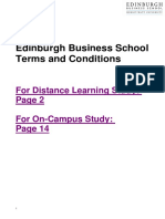 Edinburgh Business School Terms and Conditions: For Distance Learning Study: For On-Campus Study
