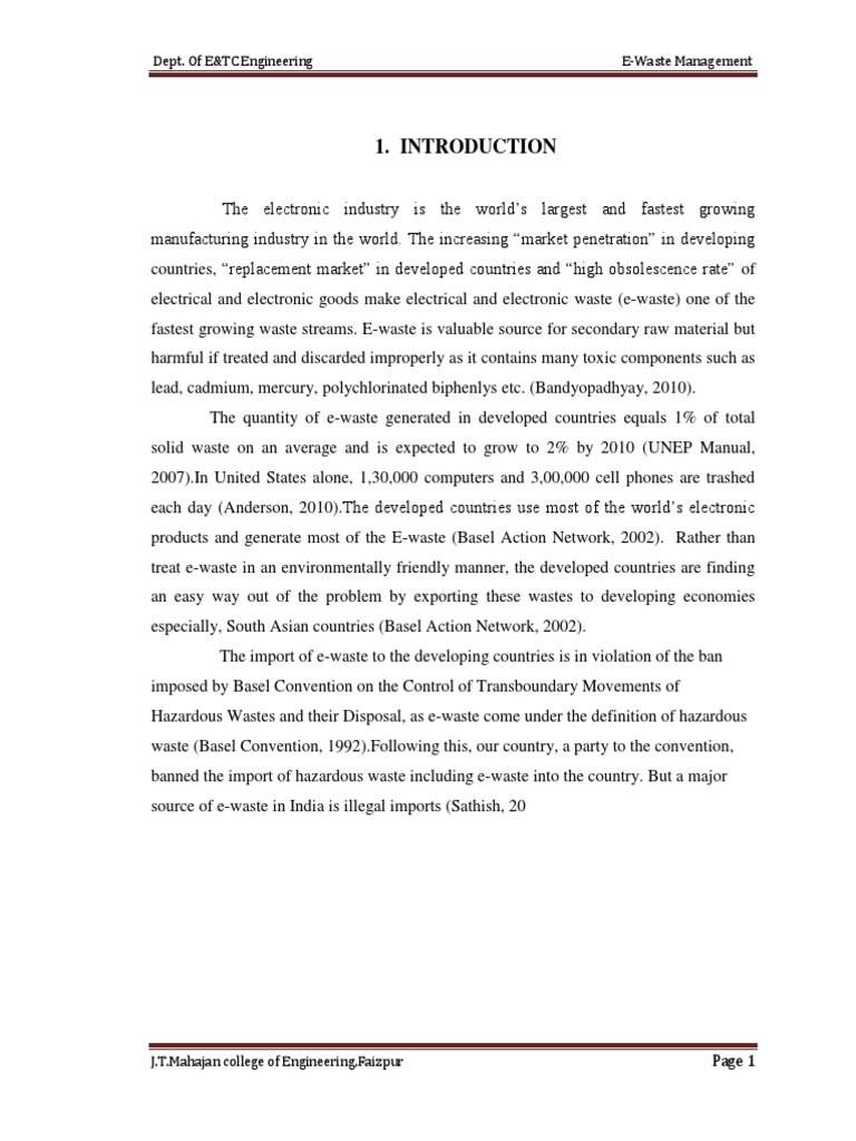 E Waste Management Seminar Pdf Electronic Waste Recycling