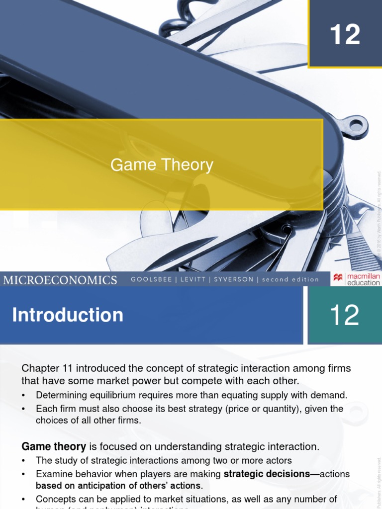 Game Theory: Strategies and Equilibria | PDF | Game Theory | Economics ...