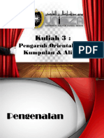 Kuliah 3 Kumpulan Aliran Orientalisme