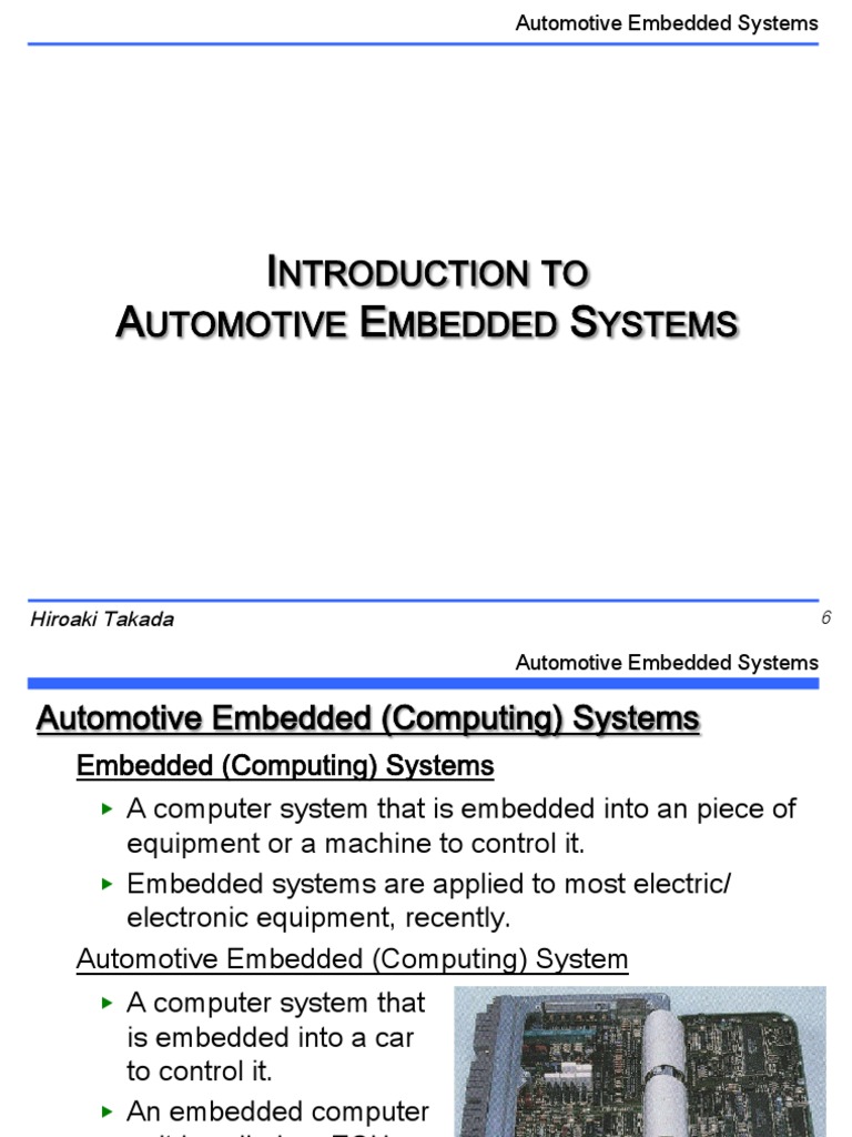 Introduction to Automotive Embedded Systems | PDF | Anti Lock Braking ...