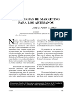 Estrategias de Marketing para Los Artesanos: José F. Pinto Castro