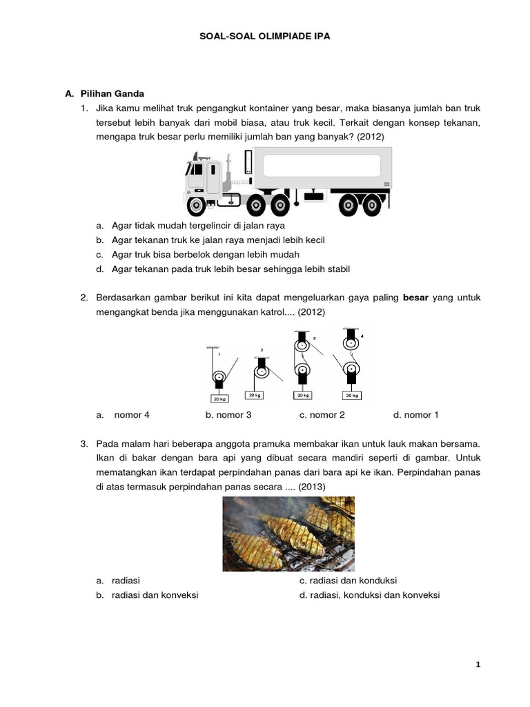 Soal Soal Ipa 1