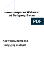 Panunumpa Sa Watawat at Saligang Batas