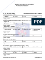 Iqra Shaheen Public School Mailu Sailu: I) Tick The Correct Option: (All Questions / Options - 020 / 0) 0 Marks