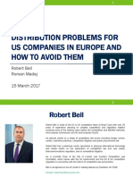 Webinar Distribution Problems for US Companies in Europe and How