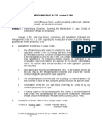 Commission On Audit Memorandum No. 91-733 October 2, 1991