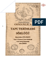 Osmanlica Tapu Terimleri Sozlugu