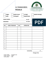 Form, 08 Form Pelayanan Tindakan Medis Poli Spesialis