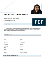 Shermine Leyma Moena resume for various positions