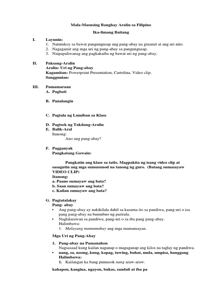 44 lesson plan in filipino ideas lesson plan in filipino filipino