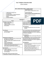 2018 year 7 religion learning and assesment plan draft