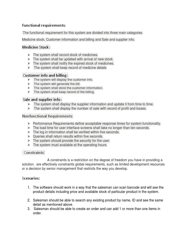 Functional Requirements | PDF | Business | Finance & Money Management