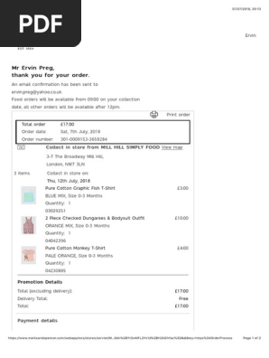 Order Confirmation