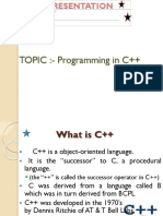 TOPIC:-Programming in C++