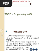 TOPIC:-Programming in C++