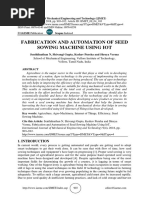 Fabrication and Automation of Seed Sowing Machine Using Iot