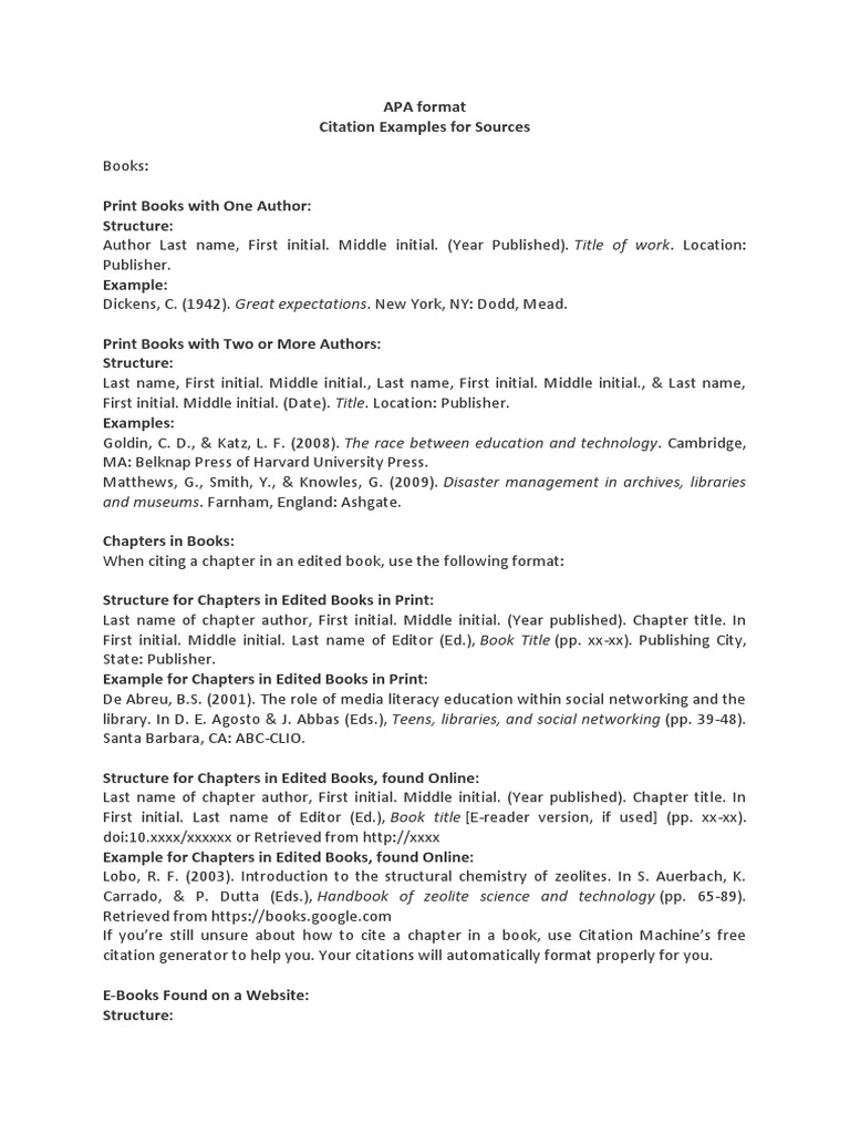 APA Format | PDF | Digital Object Identifier | Citation