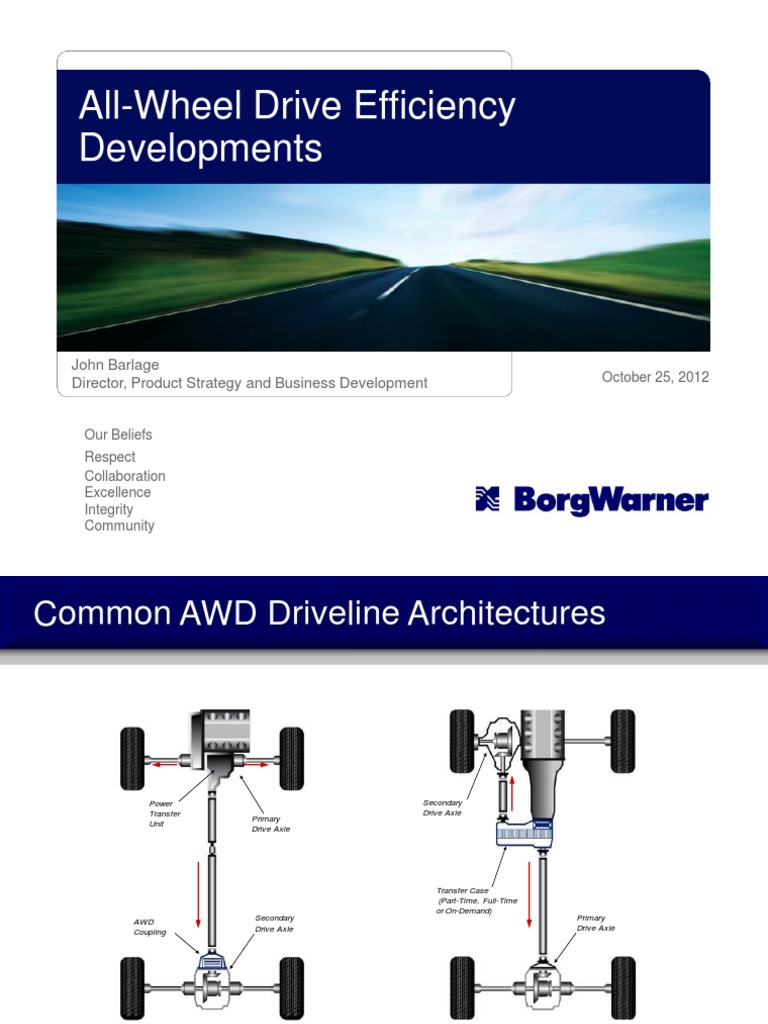 AWD Efficiency Developments | PDF | Four Wheel Drive | Fuel Economy In ...
