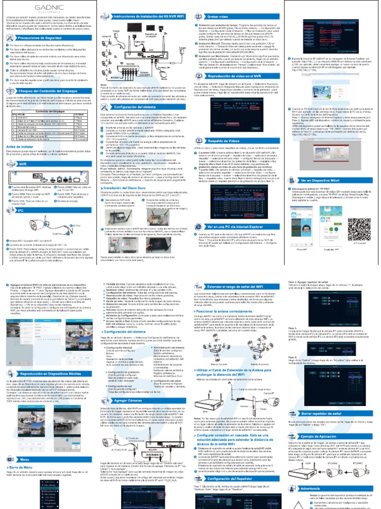 Manual NVR Inalambrico | PDF
