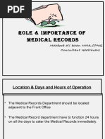 Role & Importance of Medical Records: Mahboob Ali Khan MHA, CPHQ Consultant Healthcare