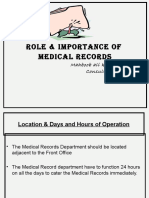Role & Importance of Medical Records: Mahboob Ali Khan MHA, CPHQ Consultant Healthcare