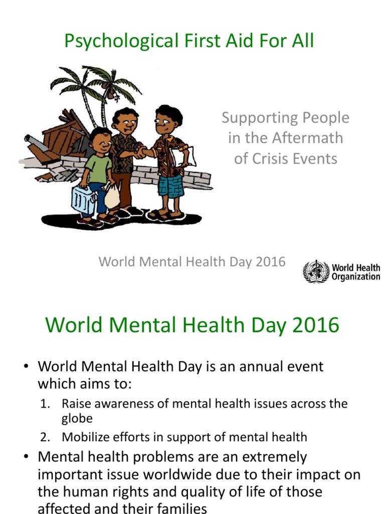 Psychological First Aid | PDF | Mental Health | Disability