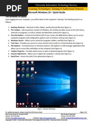 0740 Microsoft Windows 10 Quick Guide Pdf Microsoft Software