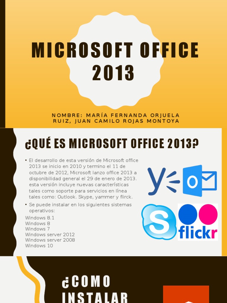 COMO INSTALAR PAQUETE OFFICE 2013 WINDOWS Microsoft Informática