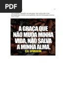 Graça Que Não Muda Não Salva