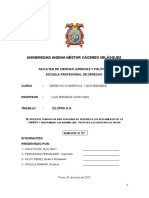 Análisis de la empresa Gloria S.A y su clasificación de acuerdo a la Ley General de Sociedades