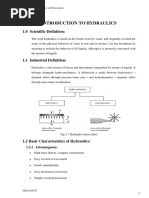 Introduction To Hydraulics: Chapter-1