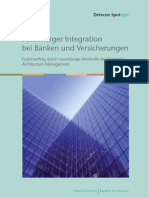 Post Merger Integration bei Banken und Versicherungen. Fusionserfolg durch zuverlässige Methodik des Enterprise Architecture Management (Detecon Spotlight)