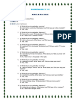 Homework oral practice questions